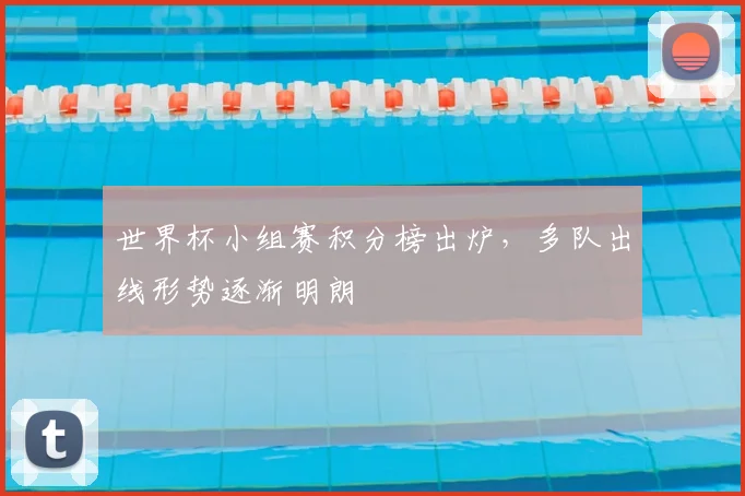 世界杯小组赛积分榜出炉，多队出线形势逐渐明朗